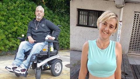 De izquierda a derecha, Juan Manuel, fotografiado por José Pardo, y Begoña, usuarios de cannabis a nivel terapéutico.