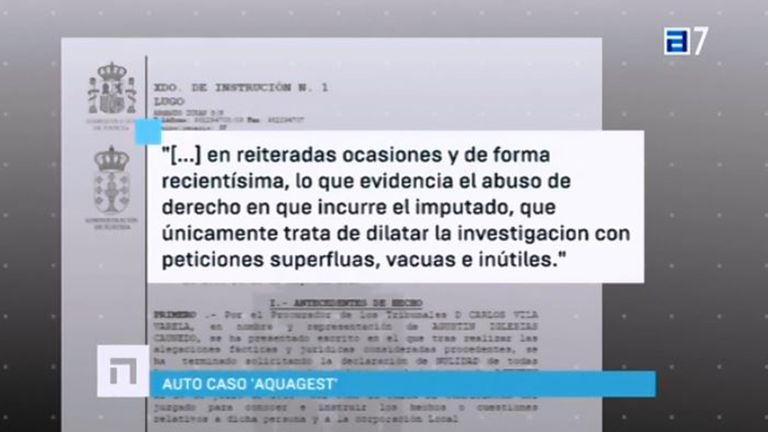 Auto de la jueza Pilar de Lara en la que acusa a Caundeo de dilatar la investigación