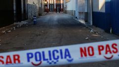 Precinto policial en Murcia