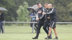 Rozada Benavides�Mauro de Ves Vetusta Langreo Requexon.Javi Rozada charla con Javier Benavides y Mauro de Ves