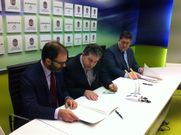 La firma de los convenios de patrocinio se llev� a cabo en el Concello