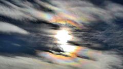 Nubes de colores en el cielo de Oviedo