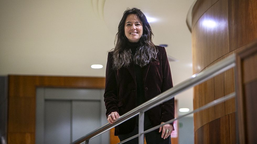 Marina Garc&iacute;a visit&oacute; Noia para participar en un coloquio tras la proyecci&oacute;n de &laquo;Ciudad sin sue&ntilde;o&raquo;