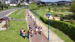 Carrera popular en el paseo mar�timo de O Burgo en defensa de la r�a