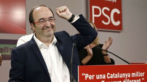 El candidato del PSC, Miquel Iceta. El PSC se queda con 16 escaos. Pierde cuatro