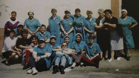 Imagen de las trabajadoras de Albo, en los años 90