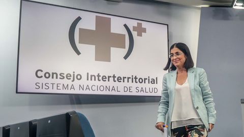 Carolina Darias, ministra de Sanidad, compareci ante la prensa despus del consejo interterritorial