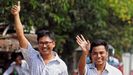 Periodistas liberados en Birmania
