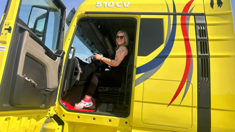 Irene Masero, camionera asturiana