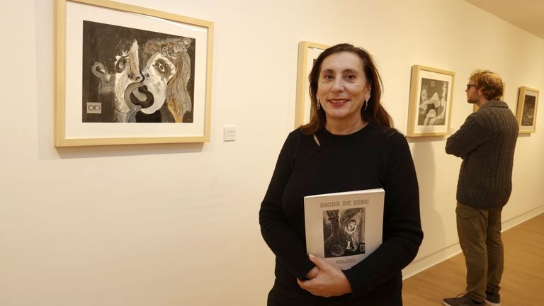 «En «Bicos de cine» o que fixo Manuel Moldes foi sumar dúas das súas paixóns, o cine e máis o debuxo»