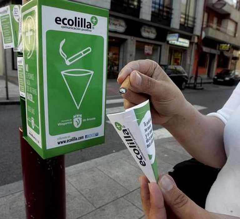El parque de Ravella es uno de los puntos con «ecoceniceros».