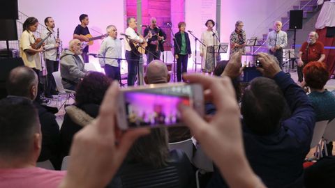 Imaxe do concerto de Fuxán os Ventos na inauguración da exposición sobre a súa historia