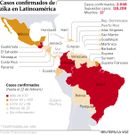 Casos confirmados de zika en Latinoamrica