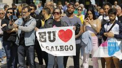 Manifestacin convocada pola plataforma Queremos Galego no mes de maio na Corua