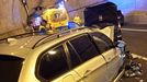Vehículos siniestrados en el túnel de O Sartego