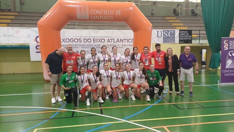 La selección de Vigo se lleva la plata en balonmano en los Xogos do Eixo Atlántico