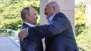 Putin y Lukashenko se reunieron hoy en Sochi.