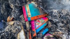 Una parte de los libros quemados en san Cristbal de las Casas (Chiapas)