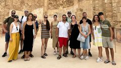 Parte de la familia mariñana que viajó a Israel por una boda