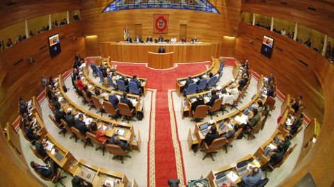 Pleno del Parlamento de Galicia en una imagen de archivo