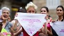 Manifestacin en Barcelona para apoyar a la vctima de la agresin sexual en Manresa