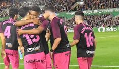 Celebraci�n del gol de Murilo