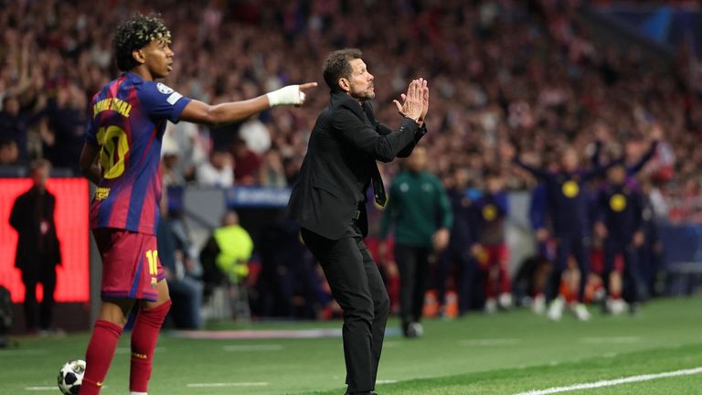 Simeone contiene la irreverencia de Lamine Yamal para volver a soñar en la Champions League
