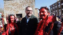 El presidente del Principado de Asturias, Adrin Barbn, enla celebracin delDomingu de sidros y comedies