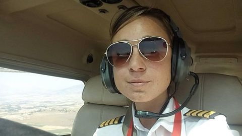 Tania Cabo, nica mujer piloto del aeropuerto internacional de Etiopa