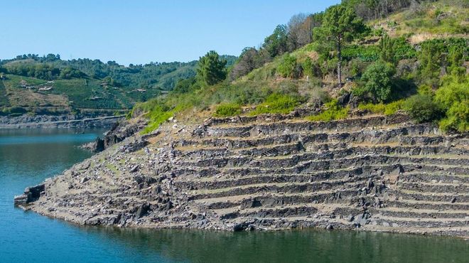 El Mi�o, bajo m�nimos en el embalse de Belesar