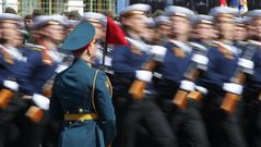 Imagen de archivo de un desfile militar del Ejrcito ruso