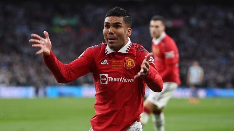 Casemiro con el Manchester United