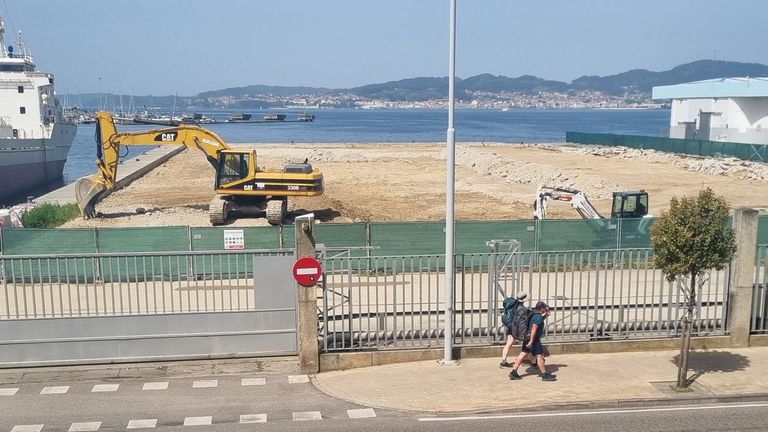 Ocho meses de obras para asentar el relleno portuario de Beiramar
