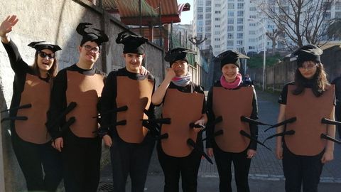 A Coruña. En el centro de educación especial Nosa Señora do Rosario festejaron el entroido.