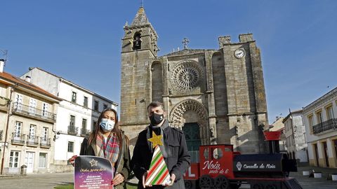 La edila de Comercio, Laura Salgado, y el presidente de Noia Histórica, José Martínez, presentaron la iniciativa