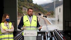 El presidente del Principado de Asturias en el acto de inauguración de la Variante