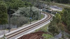 La curva donde terminaría la línea de alta velocidad Madrid-Galicia