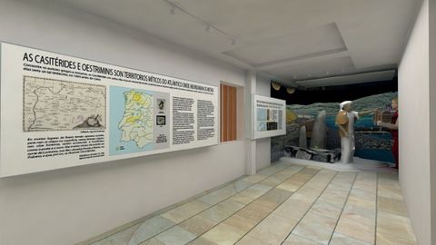 Sala del Centro de Interpretación del Mundo Romano de Toralla