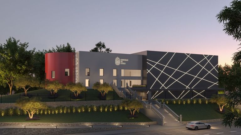 Recreación de la futura casa de cultura de Boiro