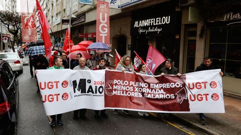 Manifestacin del Primero de Mayo de UGT en Pontevedra