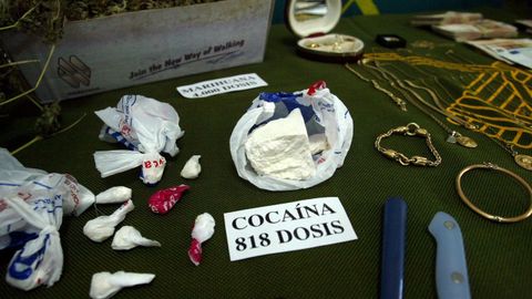 Drogas y efectos intervenidos en un operativo policial del 2003