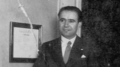 Alexandre Bveda, nunha charla en Vigo en 1935.