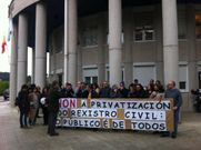 Un momento de la movilizaci�n de esta ma�ana en A Parda