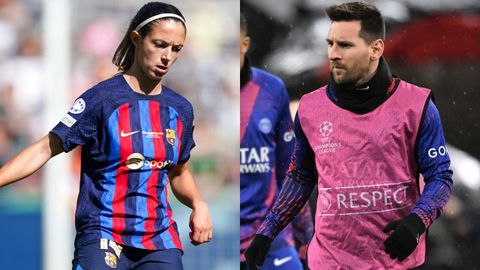 Aitana Bonmatí y Leo Messi.