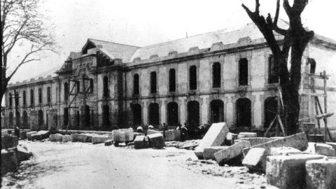 O Hospital de Santa María de Lugo en construción