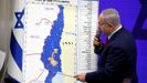 Netanyahu detalla sobre unn mapa del territorio palestino su proyecto si gana en las urnas el día 17