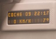 Sistema de información del Alvia captado a las 22.17 horas de este domingo en el momento en que el tren permanecía parado cerca de Zamora.