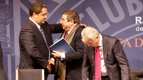 Tino Fernández y Augusto César Lendoiro el día que el actual presidente del Deportivo se convirtió en el mázximo dirigente del club