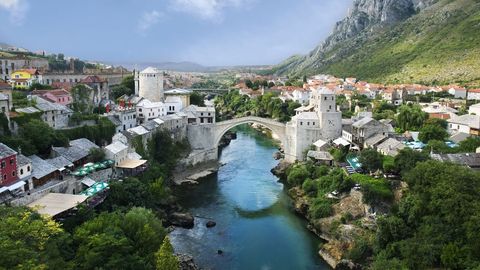 El puente de Mostar, uno de los smbolos de la antigua Yugoslavia
