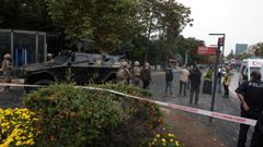 Imgenes del lugar en el que se ha producido un atentado en Ankara, cerca del Ministerio del Interior